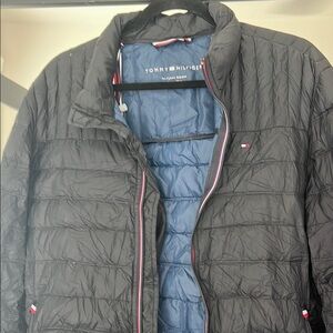 Tommy Hilfiger Packable Black and Blue Puffer Jacket